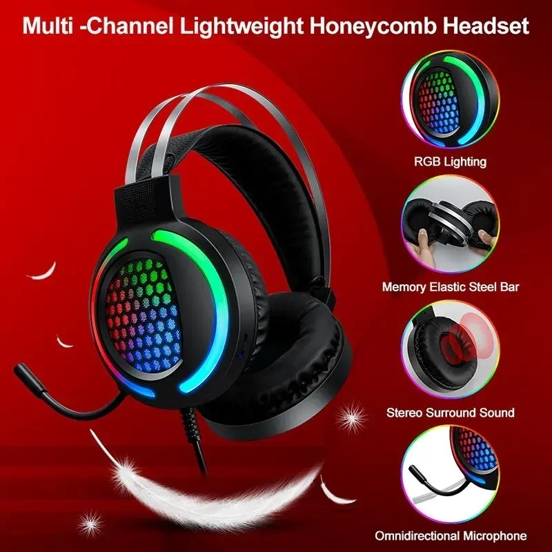 T-Wolf 4-pcs Rainbow Keyboard/Mouse/Headphone/Mouse Pad Kit Set Price