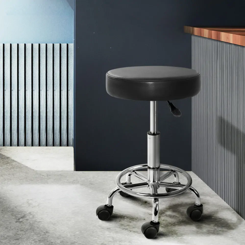 Round Salon Stool PU Swivel Barber Hair Dress Chair Hydraulic Lift Price