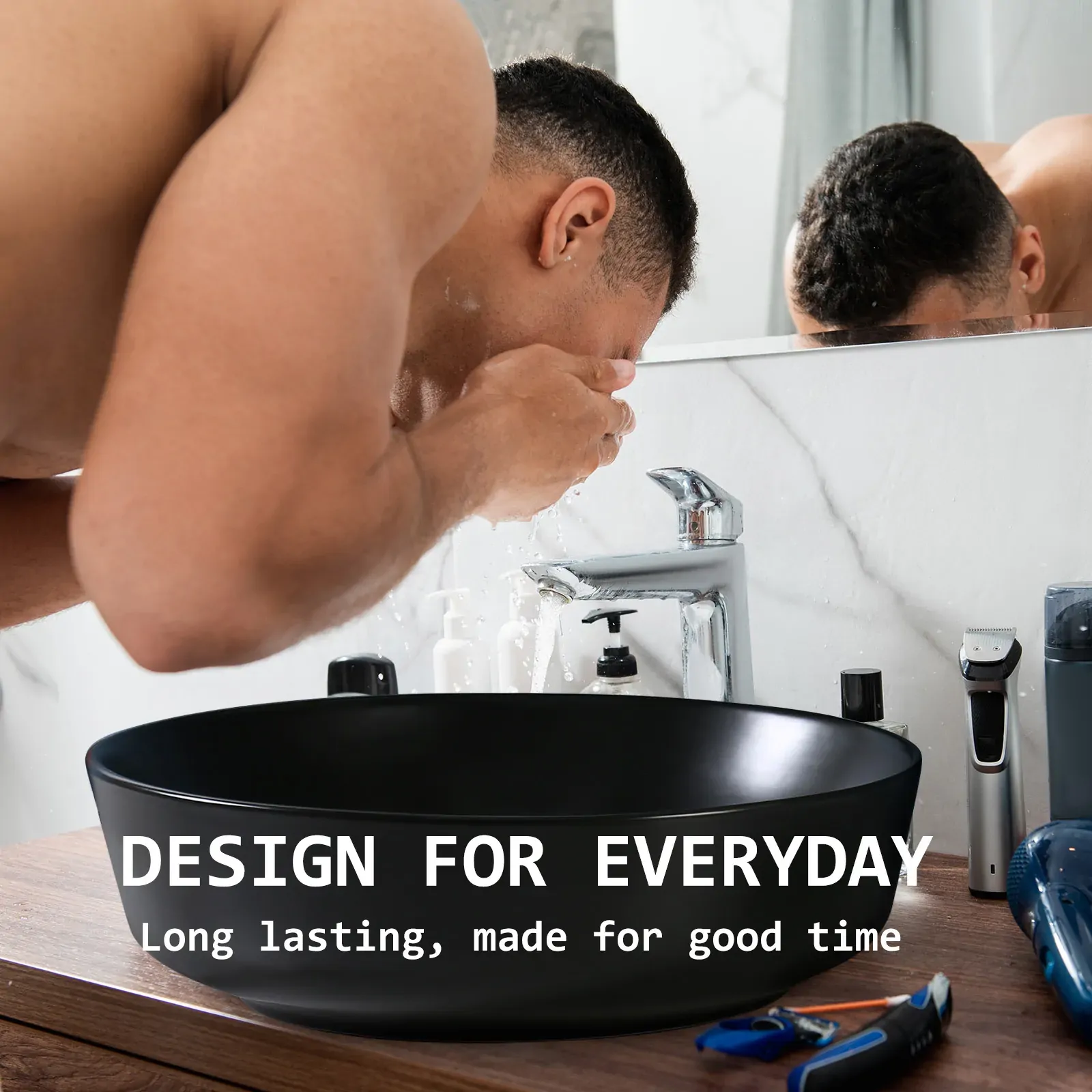 Muriel 42 x 42 x 13.5cm Ceramic Bathroom Basin Vanity Sink Round Above Counter Top Mount Bowl Price
