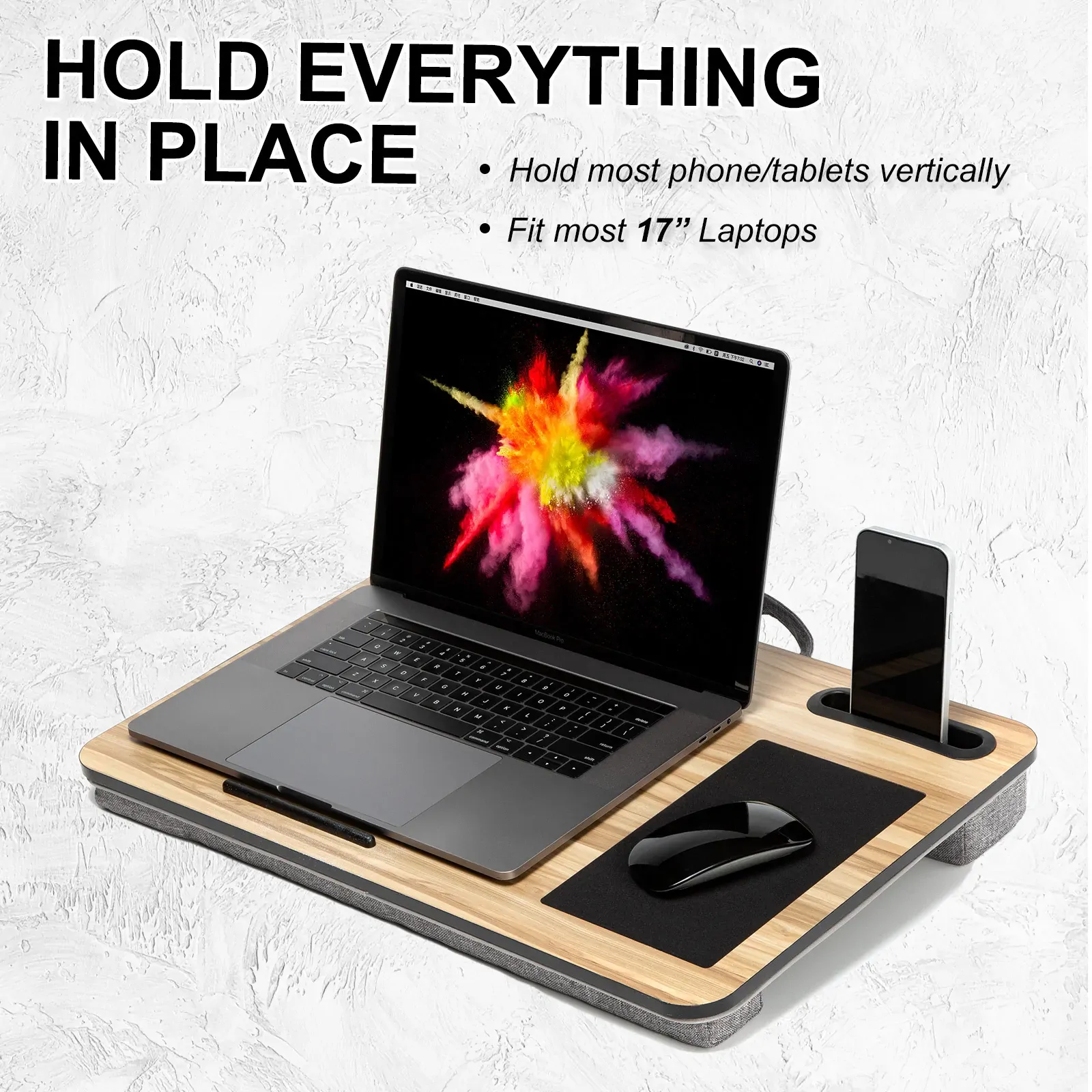 Kandaka Acacia Lap Desk Laptop Tablet Stand Cushioned Lapdesk Mousepad Price