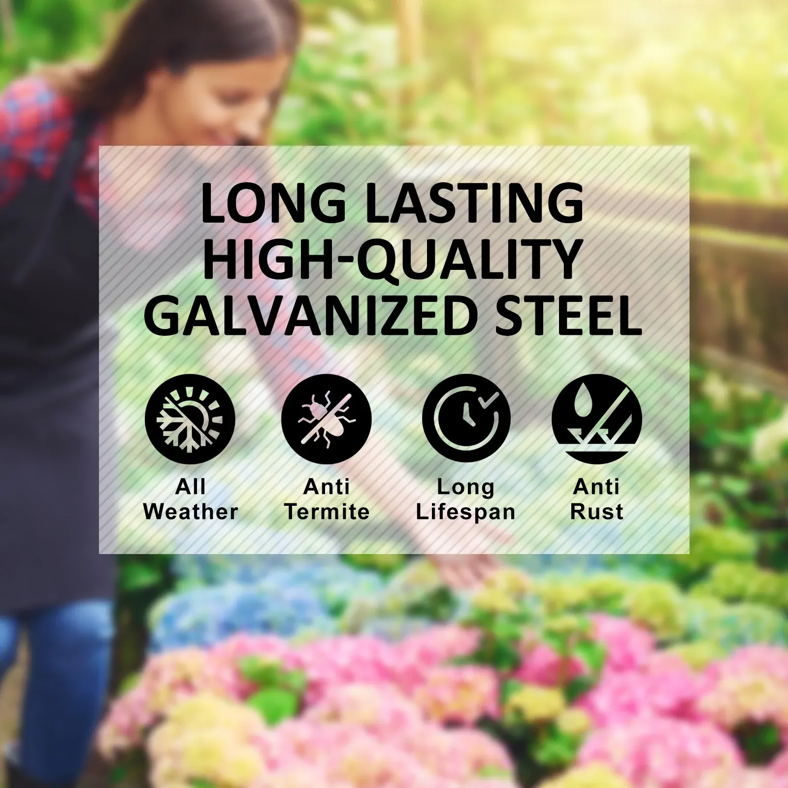 Home Ready Grey Raised Garden Bed Stand Galvanised Steel Planter Price