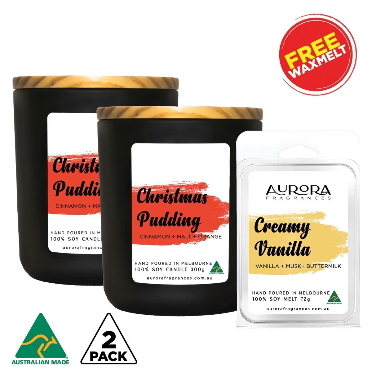 Aurora Soy Candle Australian Made 300g 2 Pack Price