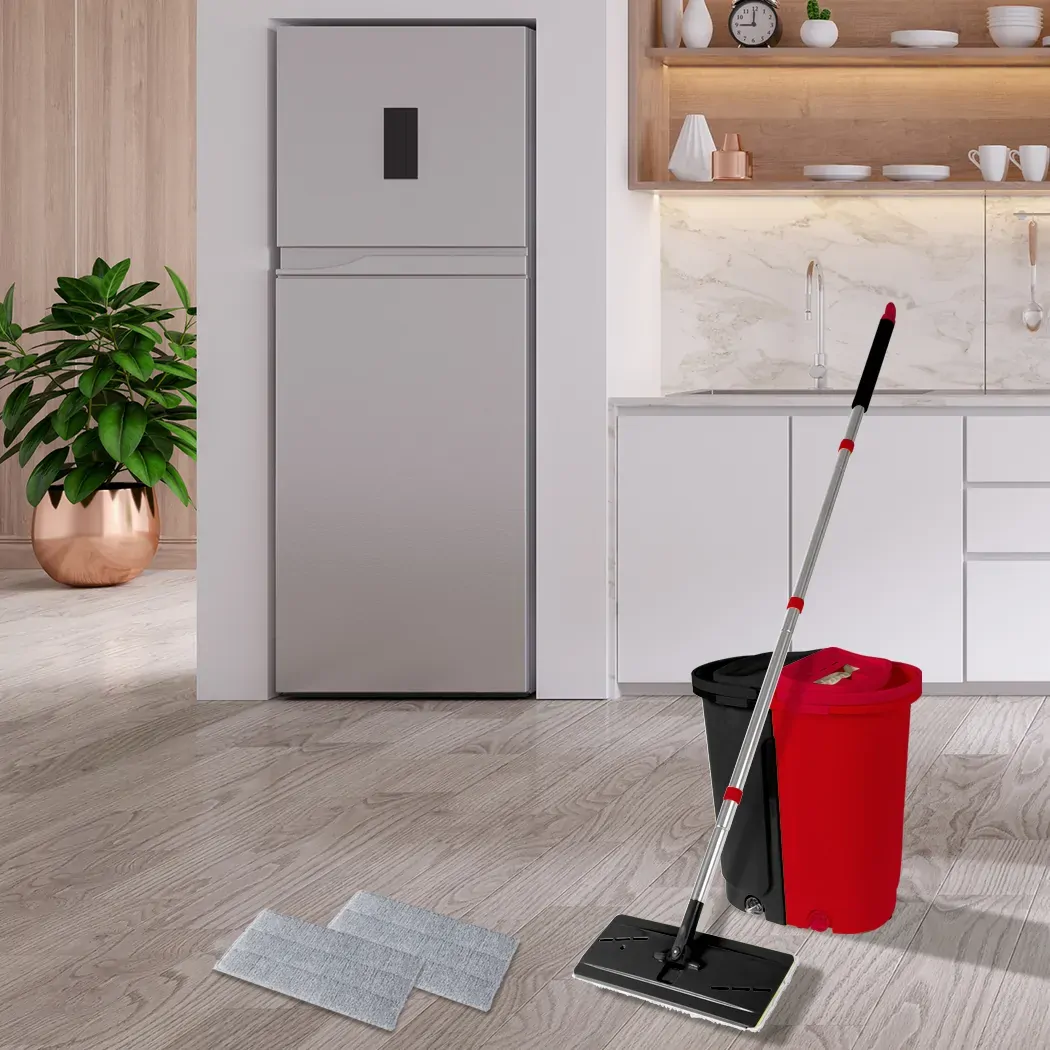 Flat Mop Bucket Floor Cleaner Set Stainless Steel Wet Dry Microfiber Mop Heads Price