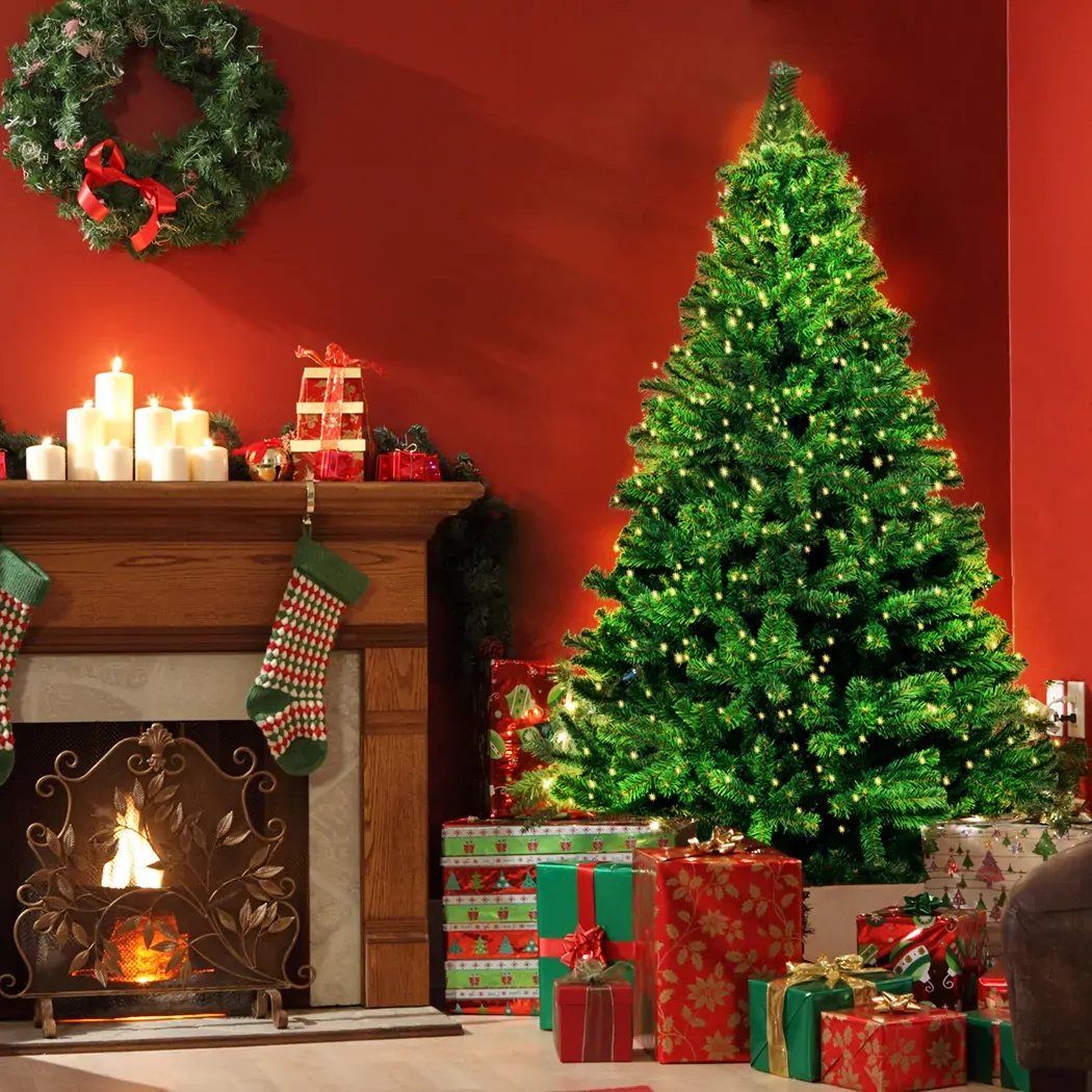 Christmas Tree Kit Xmas Decorations Colorful Plastic Ball Baubles with LED Light Price