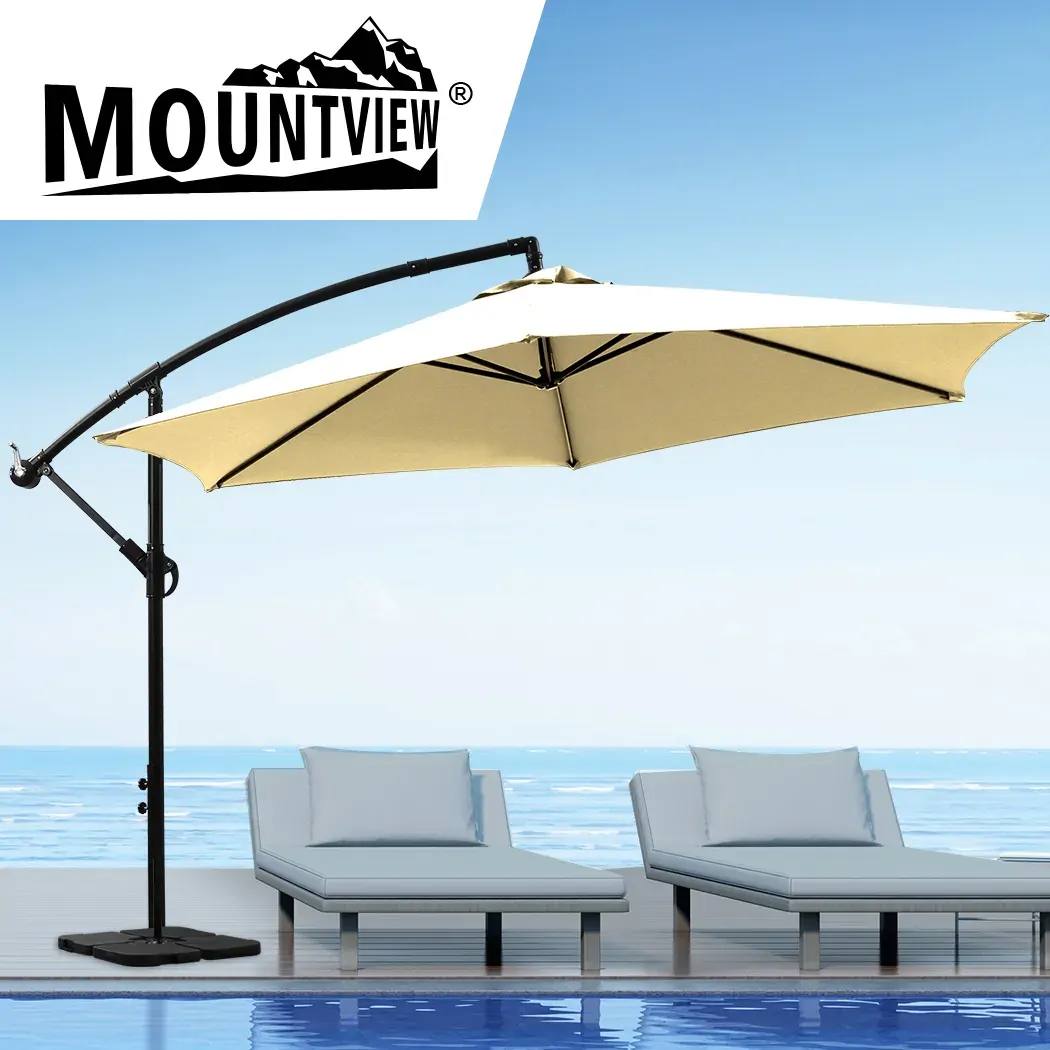3M Outdoor Umbrella Cantilever Base Stand Cover Garden Patio Beach Umbrellas Price