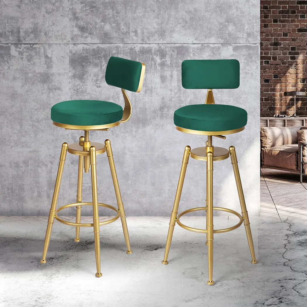 Bar Stools Kitchen Stool Chair Swivel Barstools Velvet Padded Seat Price