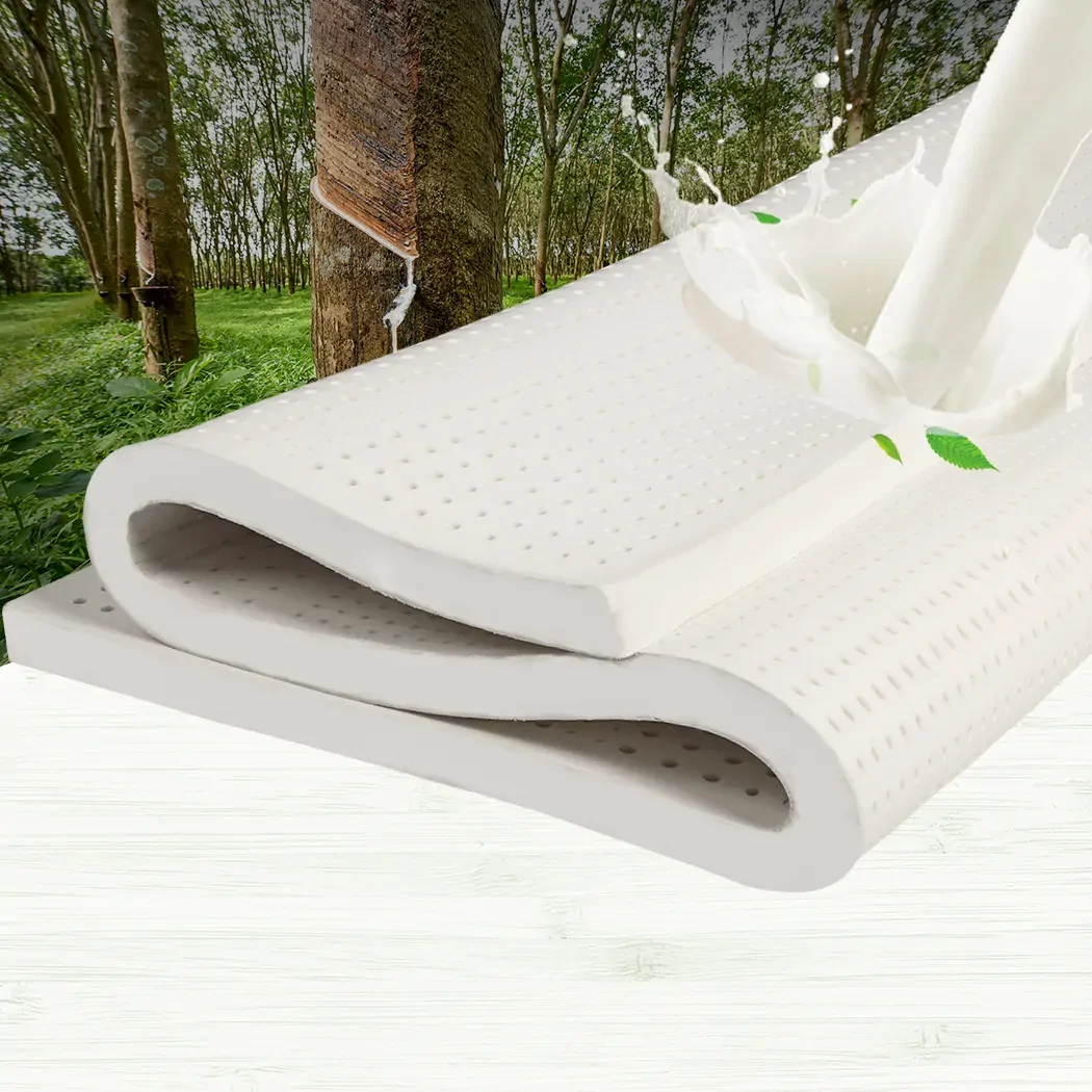 Latex Mattress Topper Natural 7 Zone Bedding Removable Cover 5cm Price