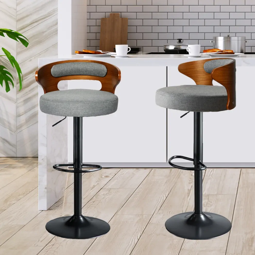 1x Bar Stools Kitchen Gas Lift Wooden Beech Stool Chair Swivel Barstools Price