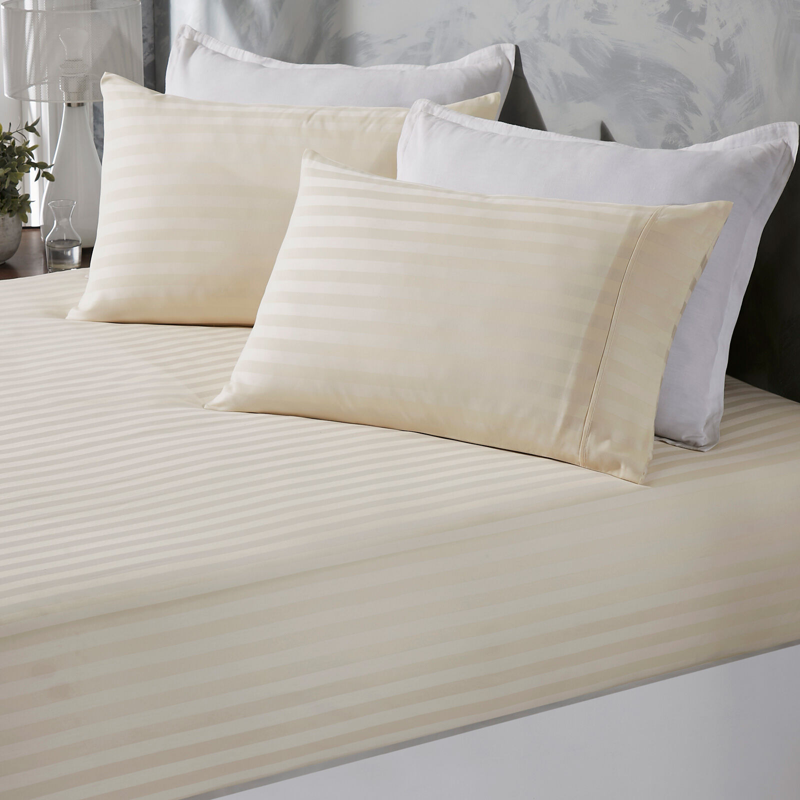 Damask Stripe Cotton Blend 3-Piece Sheet Set Price