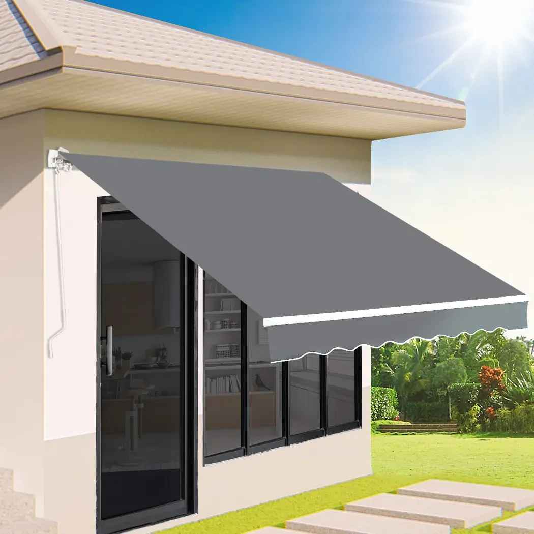 Folding Arm Awning Retractable Manual Sunshade Canopy Window Patio Pivot Price