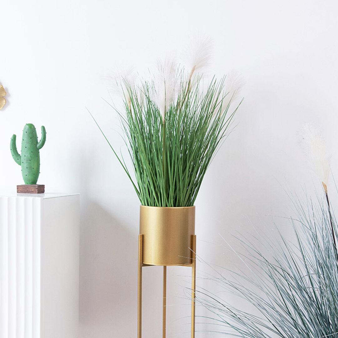 Green Artificial Indoor Potted Bulrush Grass Tree Fake Plant Simulation Decorative Price
