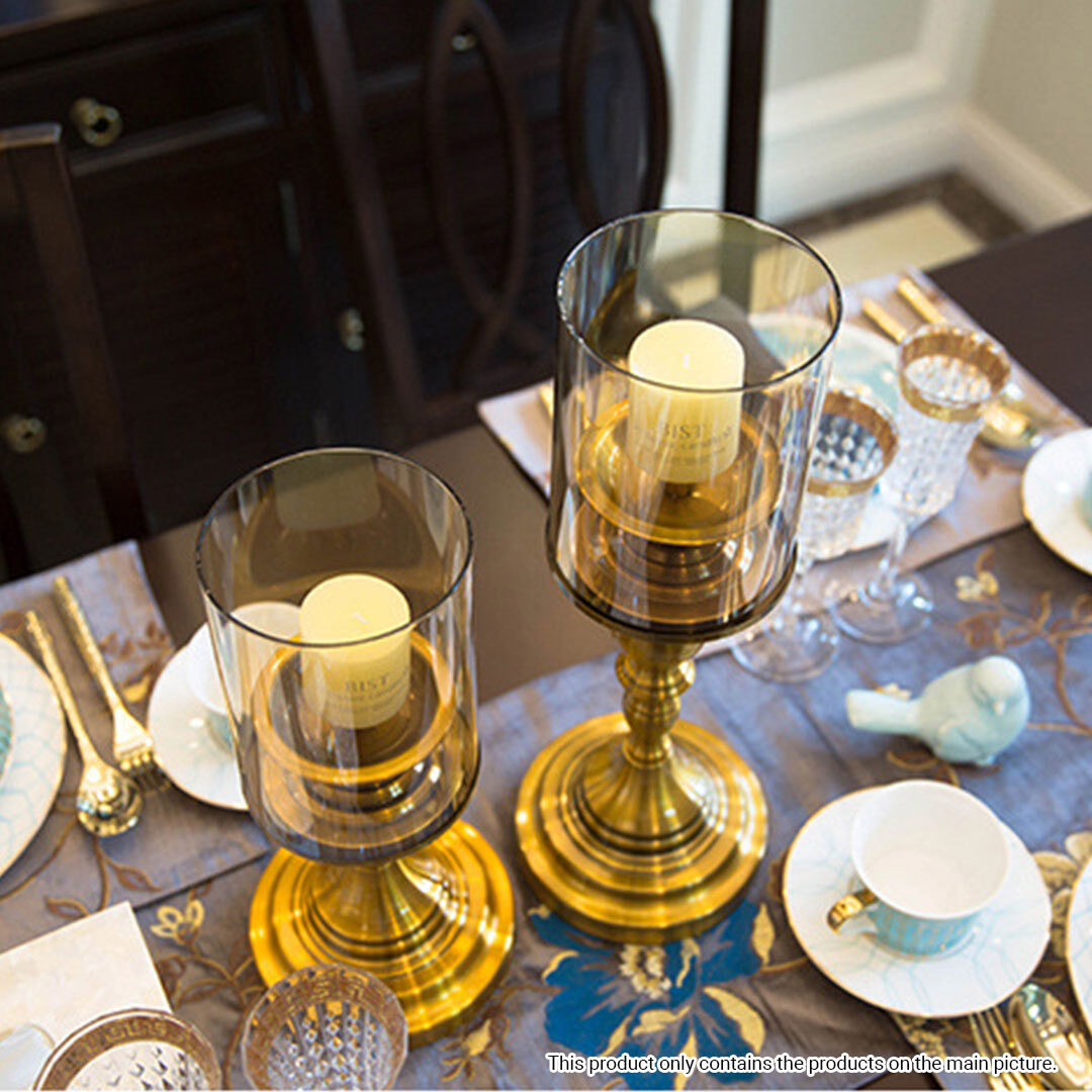 Gold Nordic Deluxe Candlestick Candle Holder Stand Pillar Glass /Iron Price