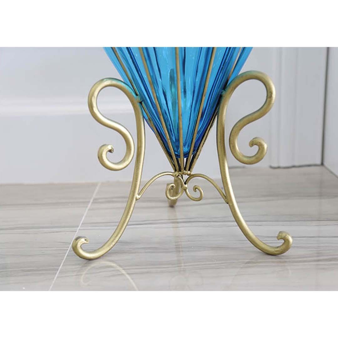 67cm Glass Tall Floor Vase and 12pcs White Artificial Fake Flower Set Price