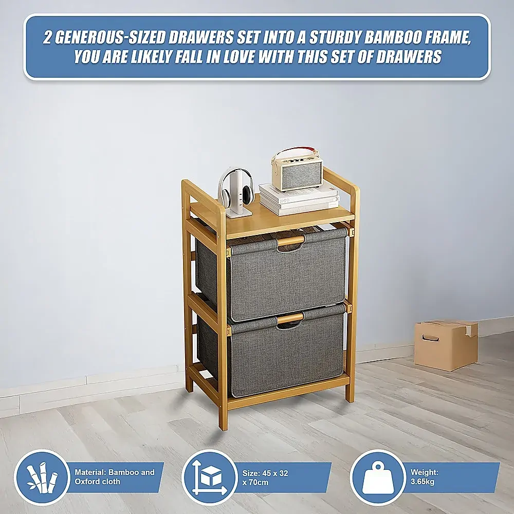 Bamboo Shelf with Storage Hamper - Wooden Bamboo Removable Bags. Price