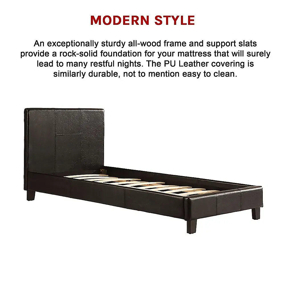 Marden Single PU Leather Bed Frame Price