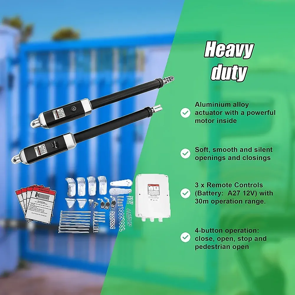 1000KG Solar Double Swing Auto Motor Remote Gate Opener Price