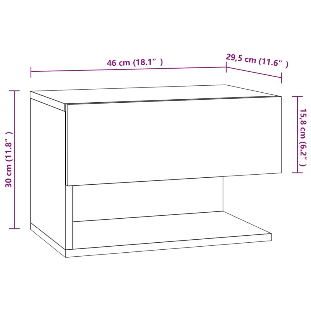Cheney Wall-mounted Bedside Cabinet Price