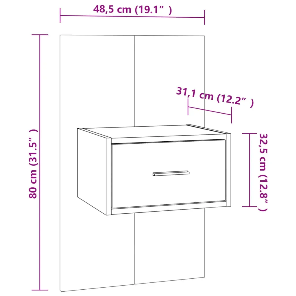 Grayslake Wall-mounted Bedside Cabinet Price