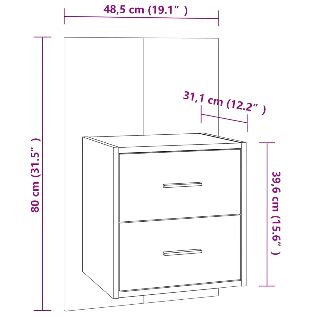 Wallingford Wall-mounted Bedside Cabinet Price
