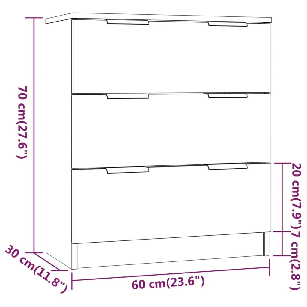 Sideboard 60x30x70 cm Engineered Wood Price