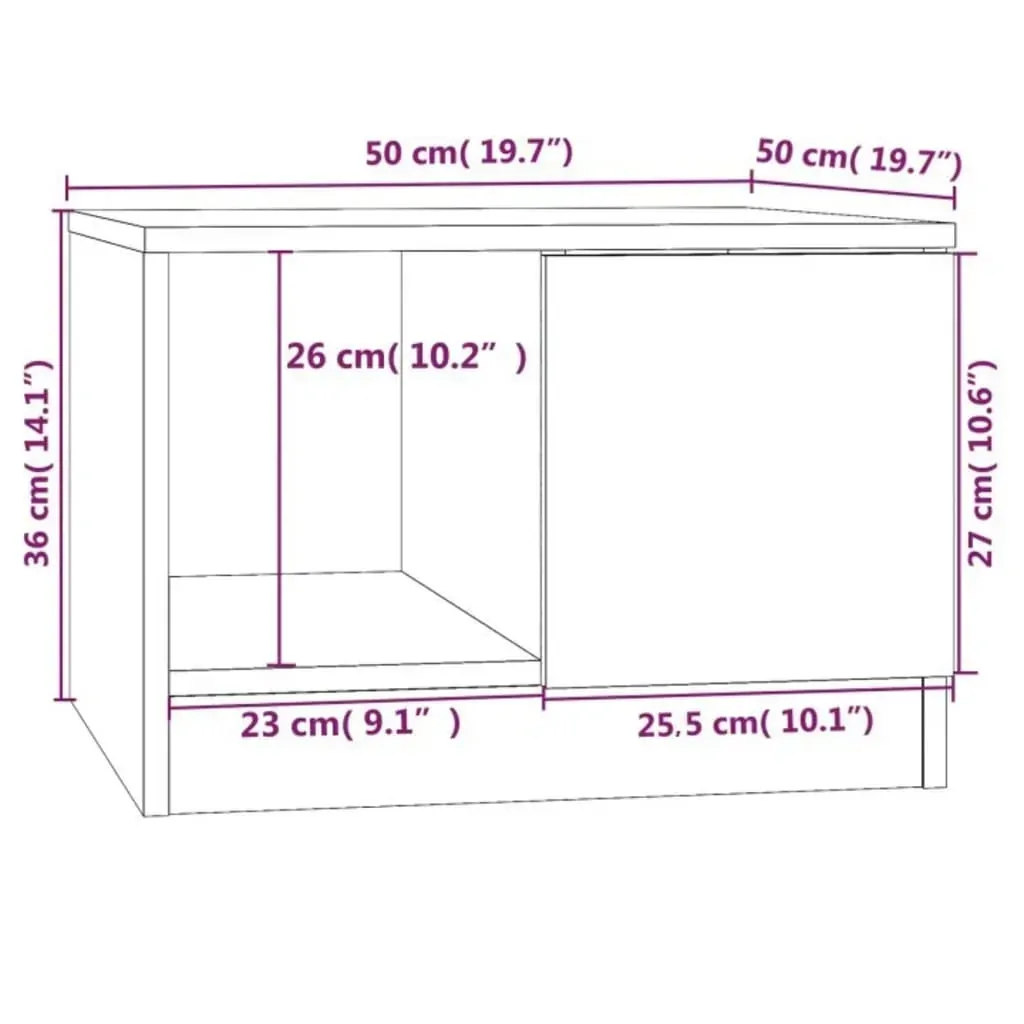 Coffee Table 50x50x36 cm Engineered Wood Price