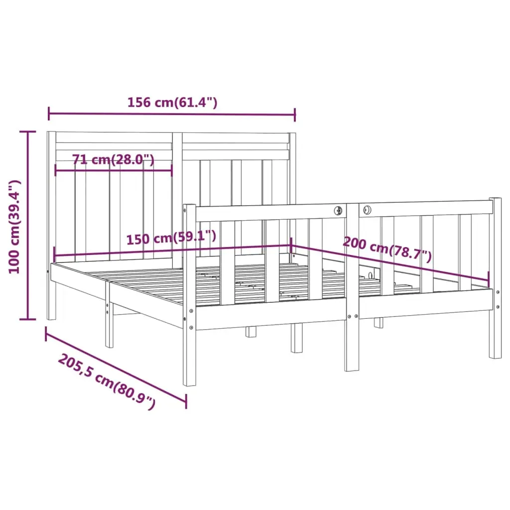 Archdale Bed Frame Solid Wood Pine Price