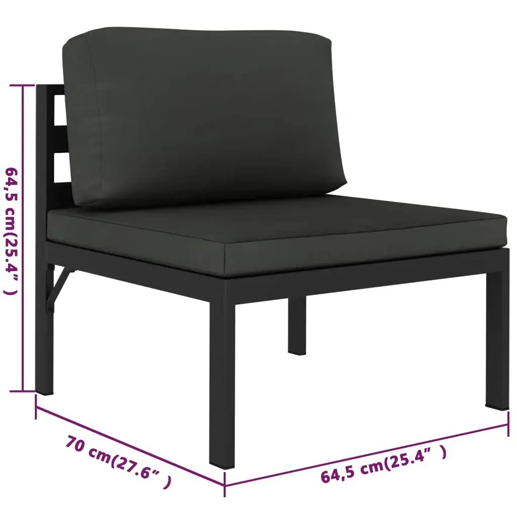 Garden Lounge Set with Cushions Aluminium Anthracite Price