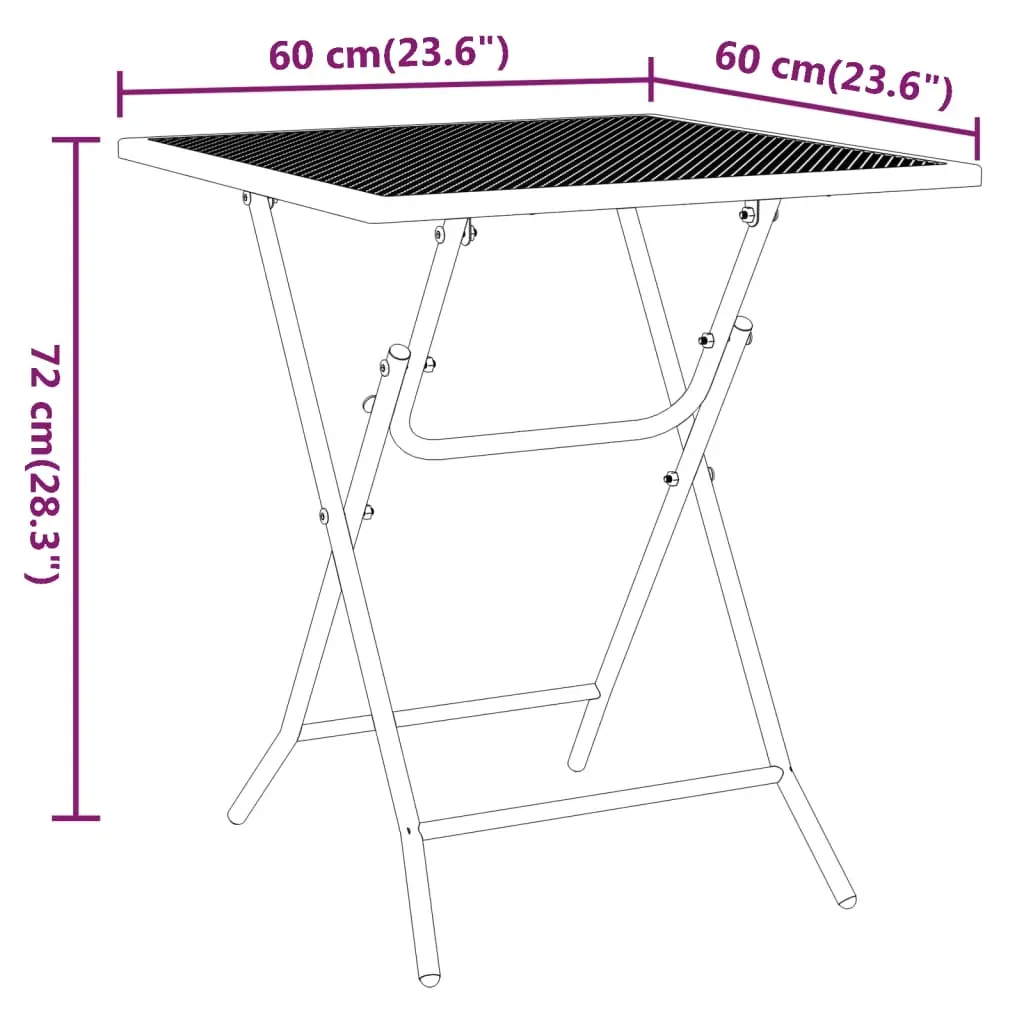 Garden Table Expanded Metal Mesh Anthracite Price