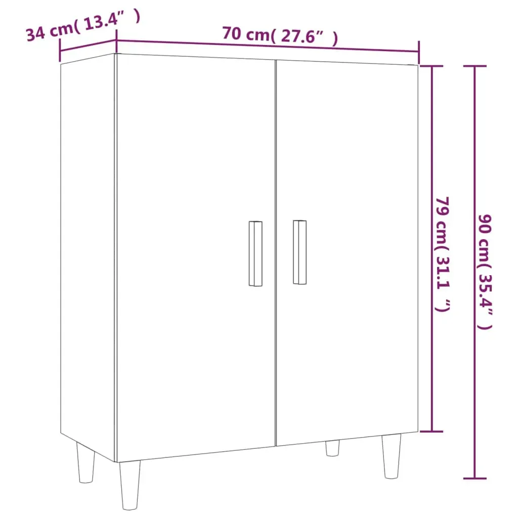 Sideboard 70x34x90 cm Engineered Wood Price
