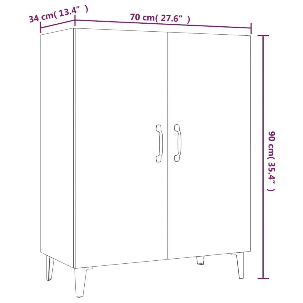 Sideboard 70x34x90 cm Engineered Wood Price
