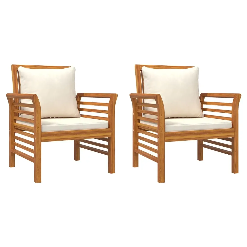 Garden Lounge Set with Cushions Solid Wood Acacia Price