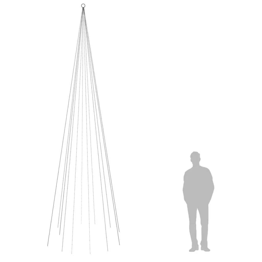 Christmas Tree on Flagpole Warm White LEDs Price