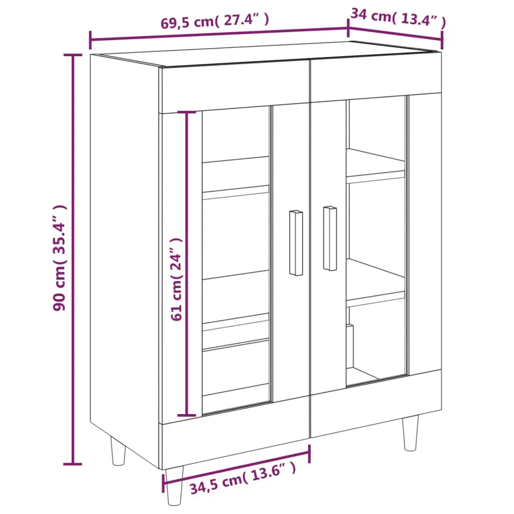 Sideboard 69.5x34x90 cm Engineered Wood Price