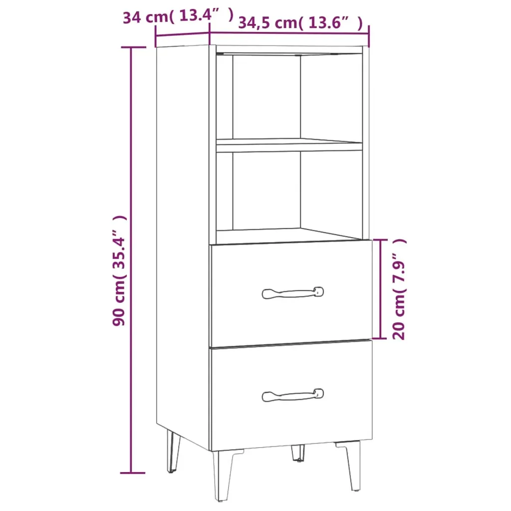 Sideboard 34.5x34x90 cm Engineered Wood Price