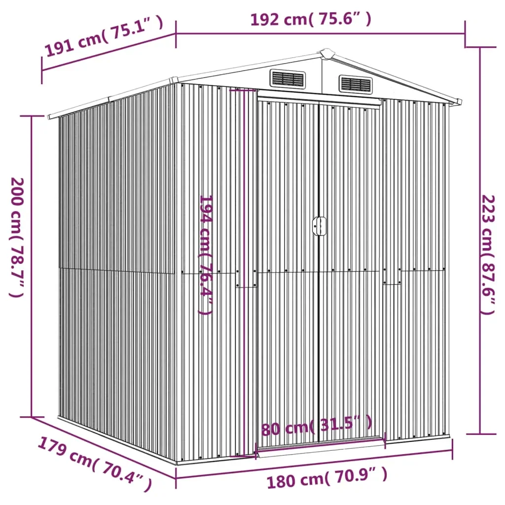 Garden Shed Light Brown Galvanised Steel Price