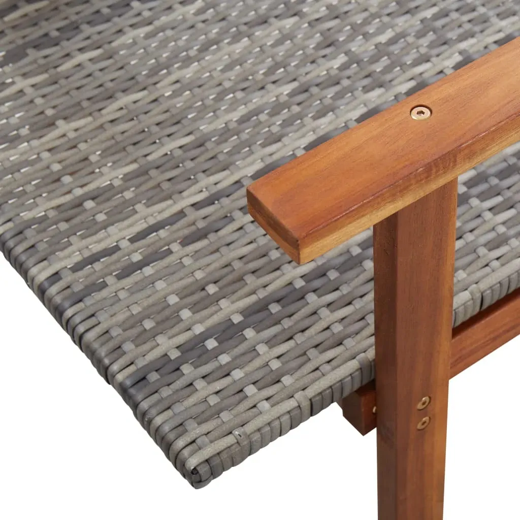 Sun Lounger Poly Rattan and Solid Acacia Wood Price