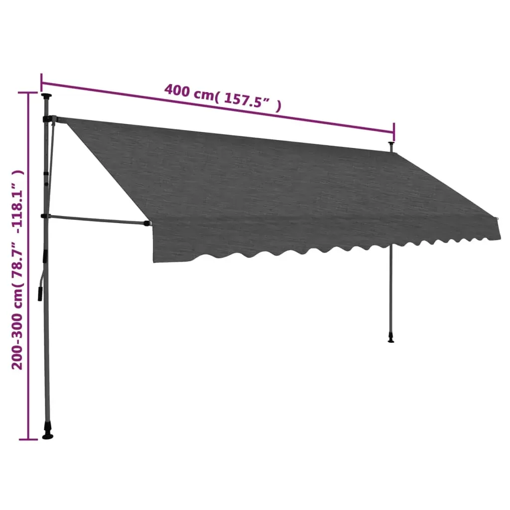 Manual Retractable Awning with LED Price