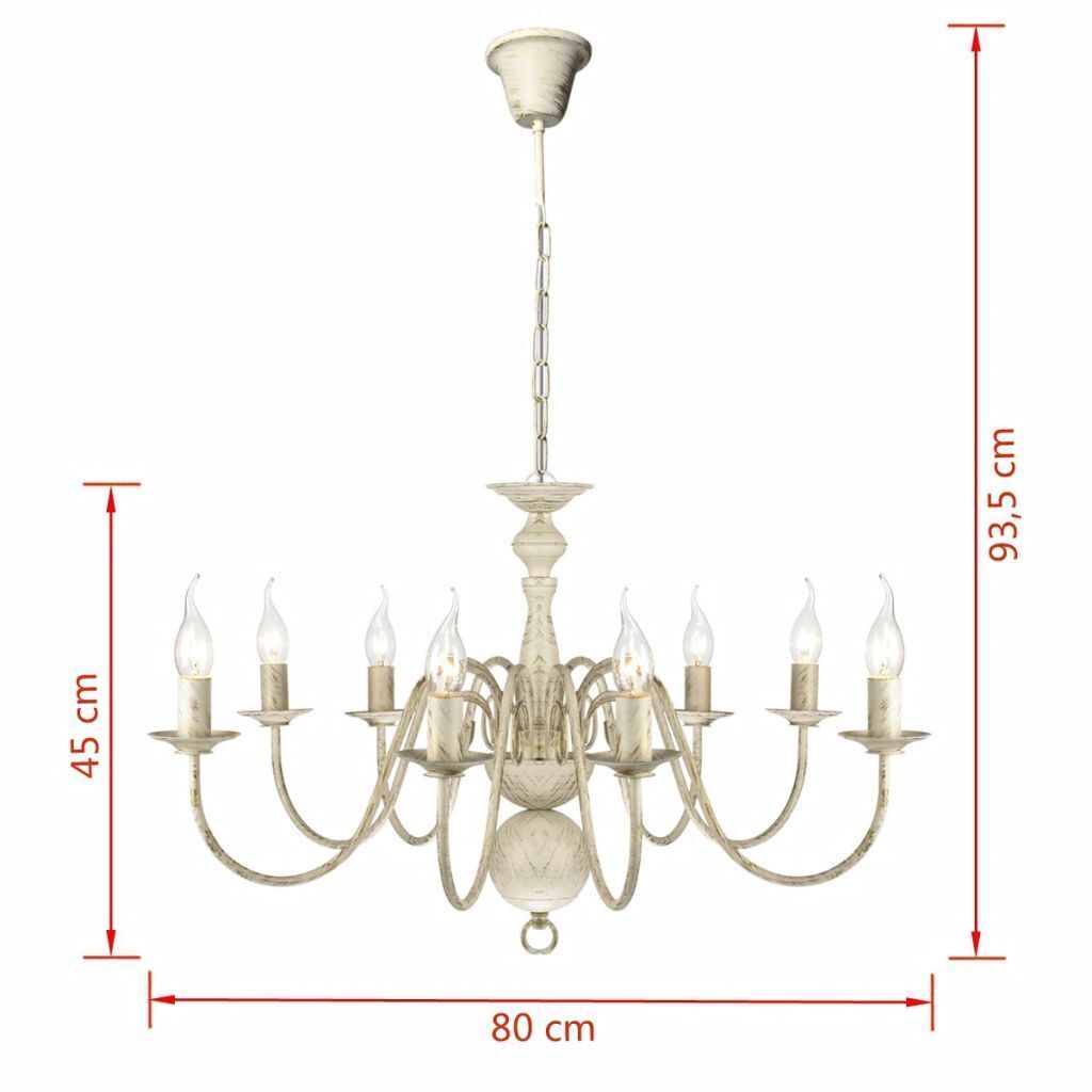 Antique Metal Chandelier 8 x E14 Bulbs Price
