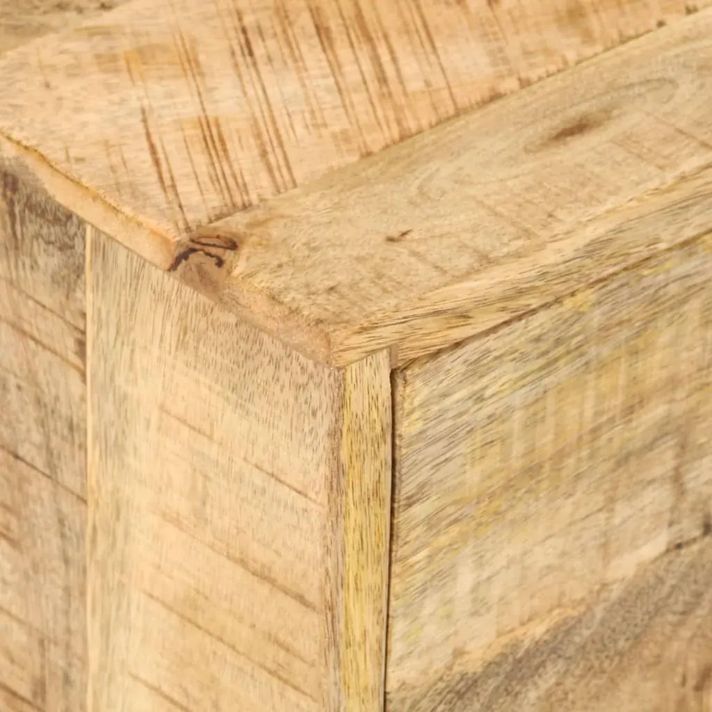 Whakatane Side Table with Drawer Wheels Mango Wood 40x40x45 cm Price