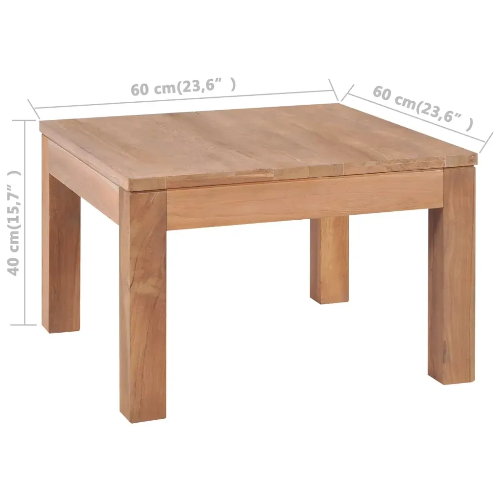 Coffee Table Solid Teak Wood with Natural Finish Price