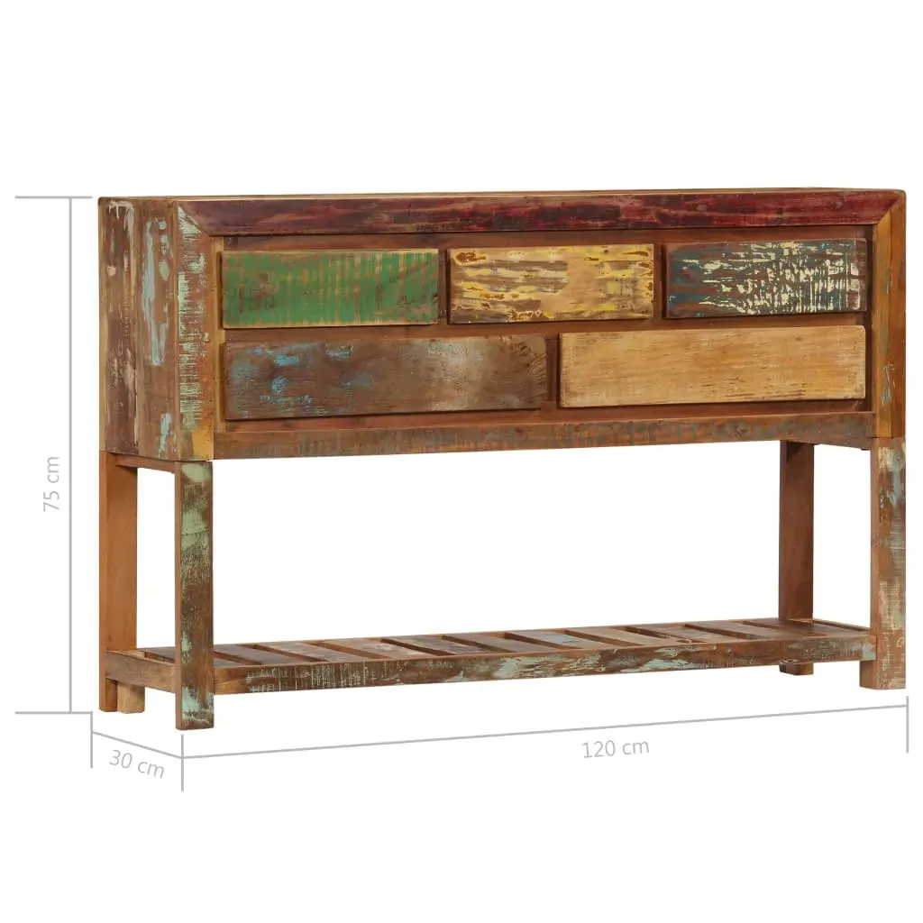 Sideboard 120x30x75 cm Solid Reclaimed Wood Price