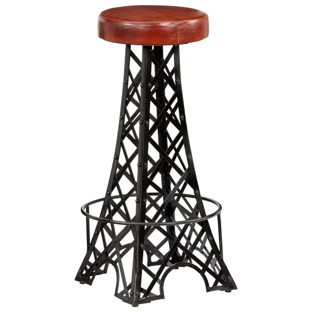 Bar Stools 2 pcs Real Leather Price