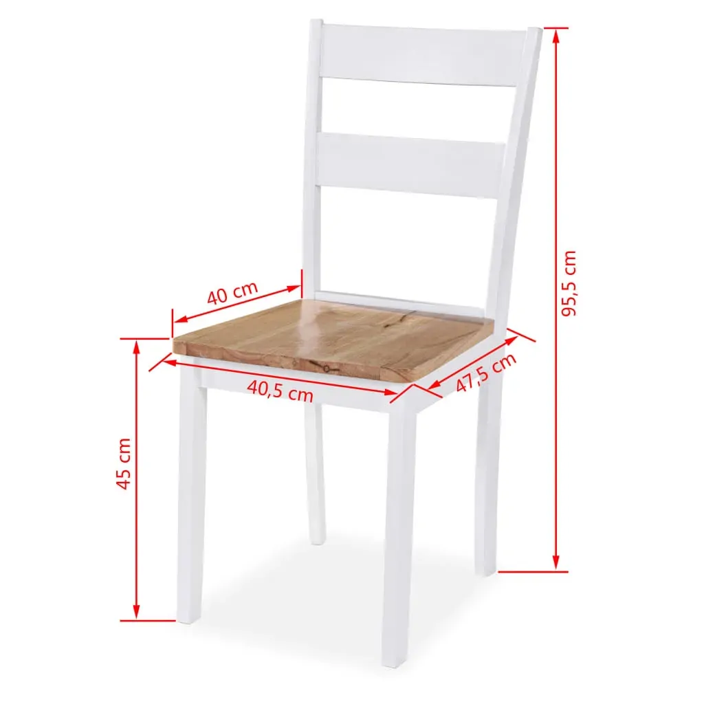 Dining Set MDF and Rubberwood White Price