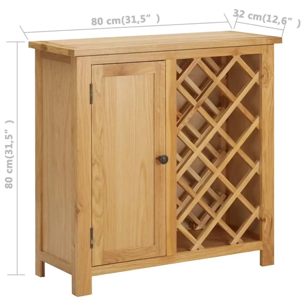 Wine Cabinet for 11 Bottles 80x32x80 cm Solid Wood Price