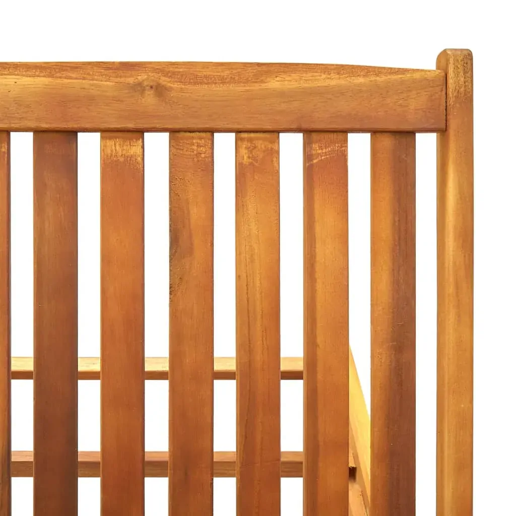 Garden Sun Lounger with Cushion Solid Acacia Wood Price