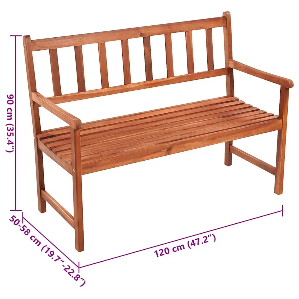 Garden Bench with Cushion Solid Acacia Wood Price