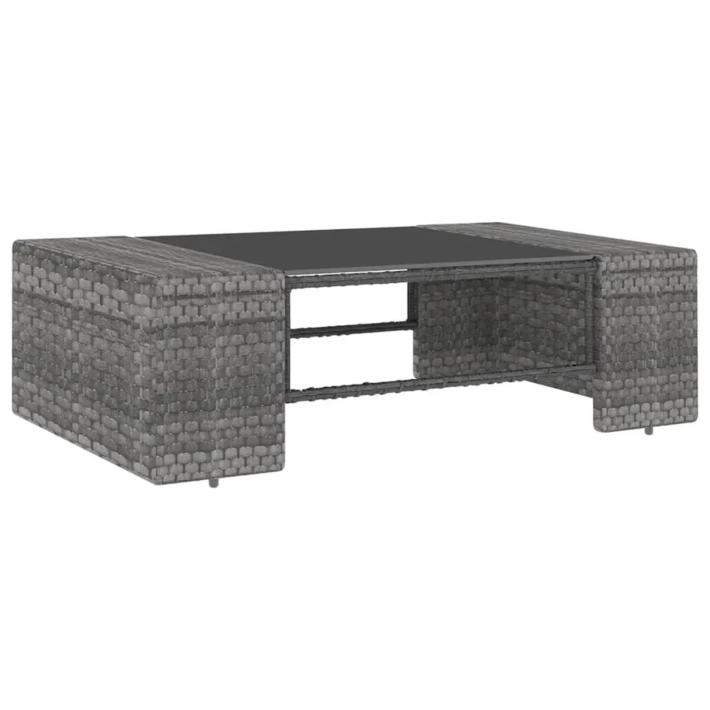 Garden Lounge Set with Cushions Grey Poly Rattan Price