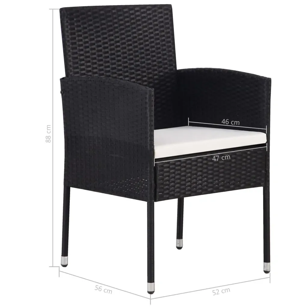 Garden Dining Set Black Price