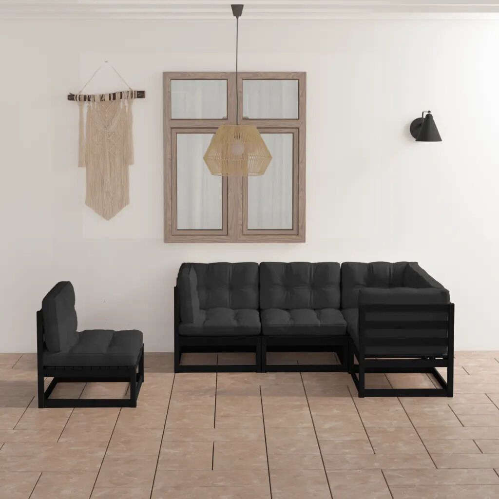 5 Piece Garden Lounge Set Solid Pinewood Price