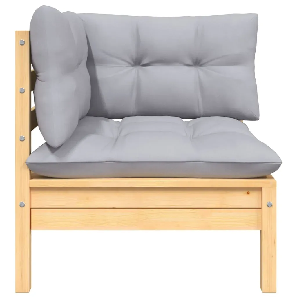 6 Piece Garden Lounge Set with Cushions Solid Pinewood Price